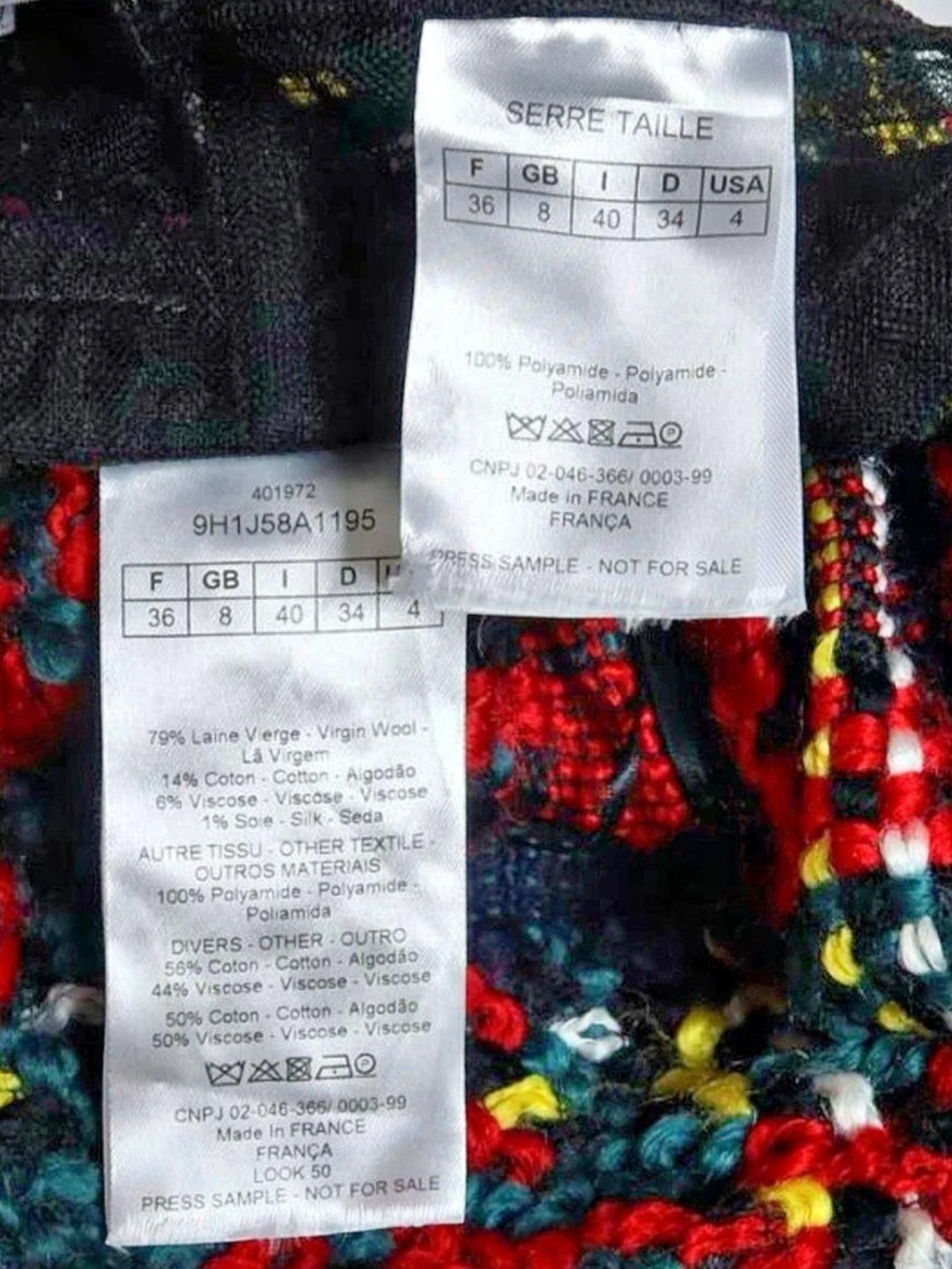 Christian Dior Plaid Maxi Skirt in Black & Red US 4 - Picture 6 of 6
